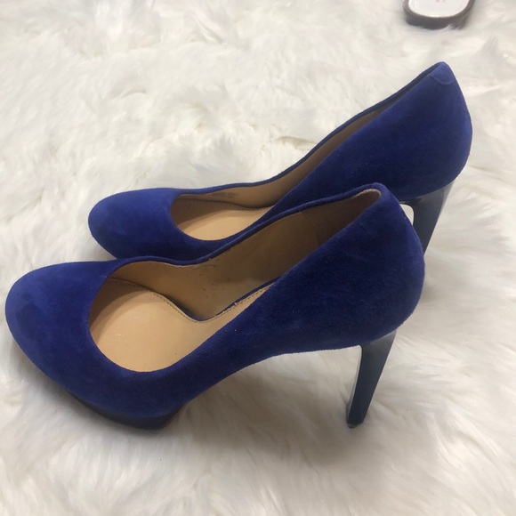 Gianni Bini Blue leather upper heels size 9.5 - Picture 5 of 8